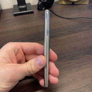 Parker Jotter Fountain Pen, Stainless Steel, Medium Nib, Made in France